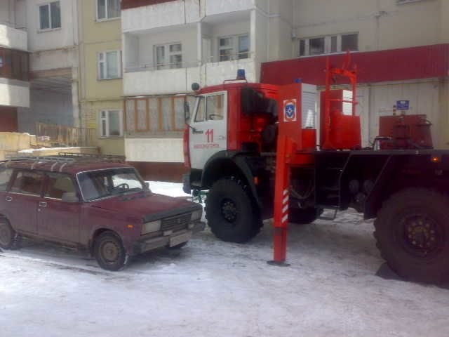 Пожар на ул. Ленина в г. Железногорск